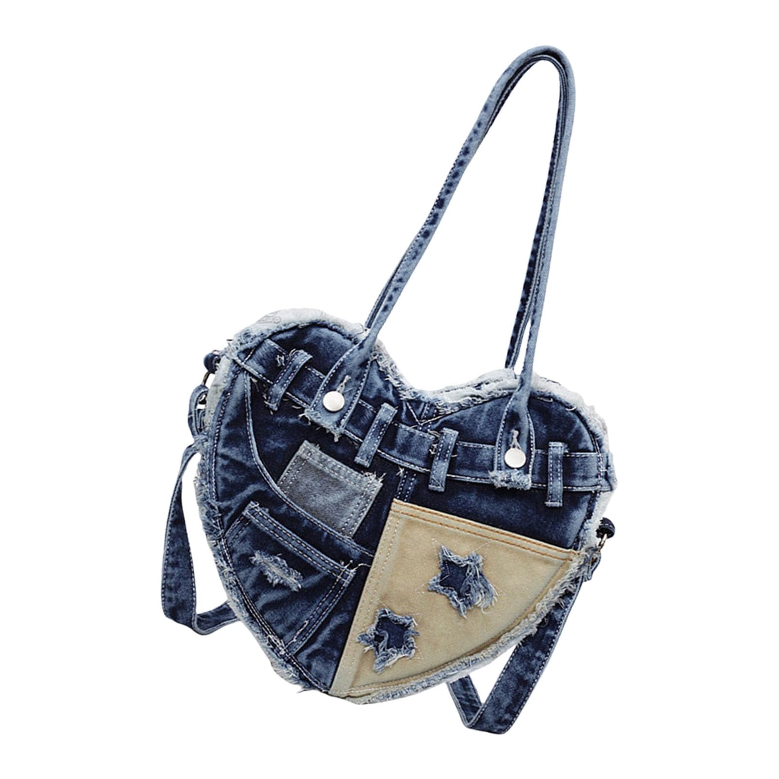 Tsophreniq Armpit Bag Large Capacity Handbag All-matching Underarm Heart Shaped Shoulder Commuting for Daily Womens Shoulder