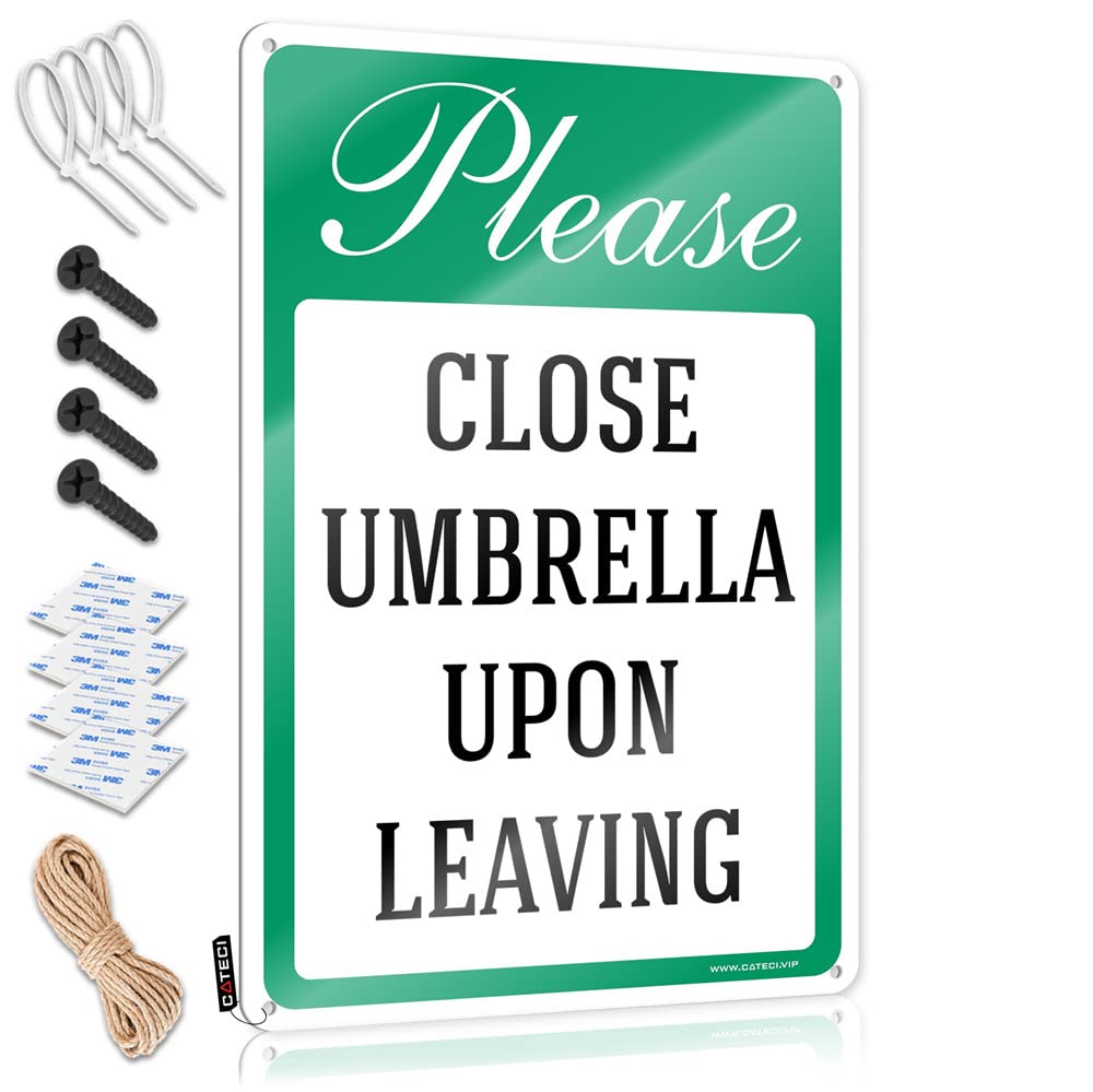 Please Close Umbrella Upon Leaving Gift For Doctor Awesome - Tapestry Matal Sign Wall Art Decoration(30X40CM)