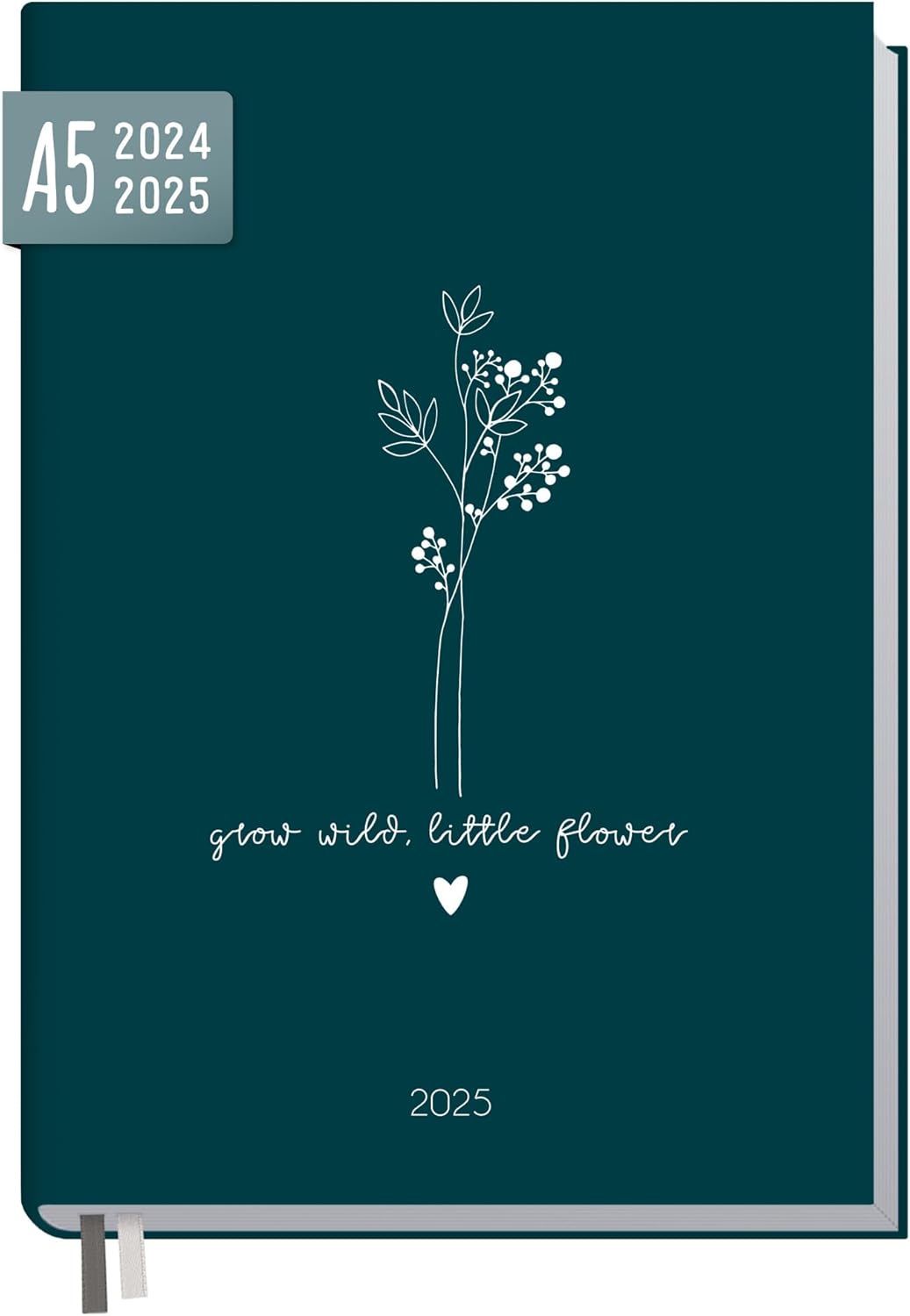 Häfft® Chäff-Timer Classic Kalender 2024/2025 A5 "Little Flower" Buchkalender, Terminplaner