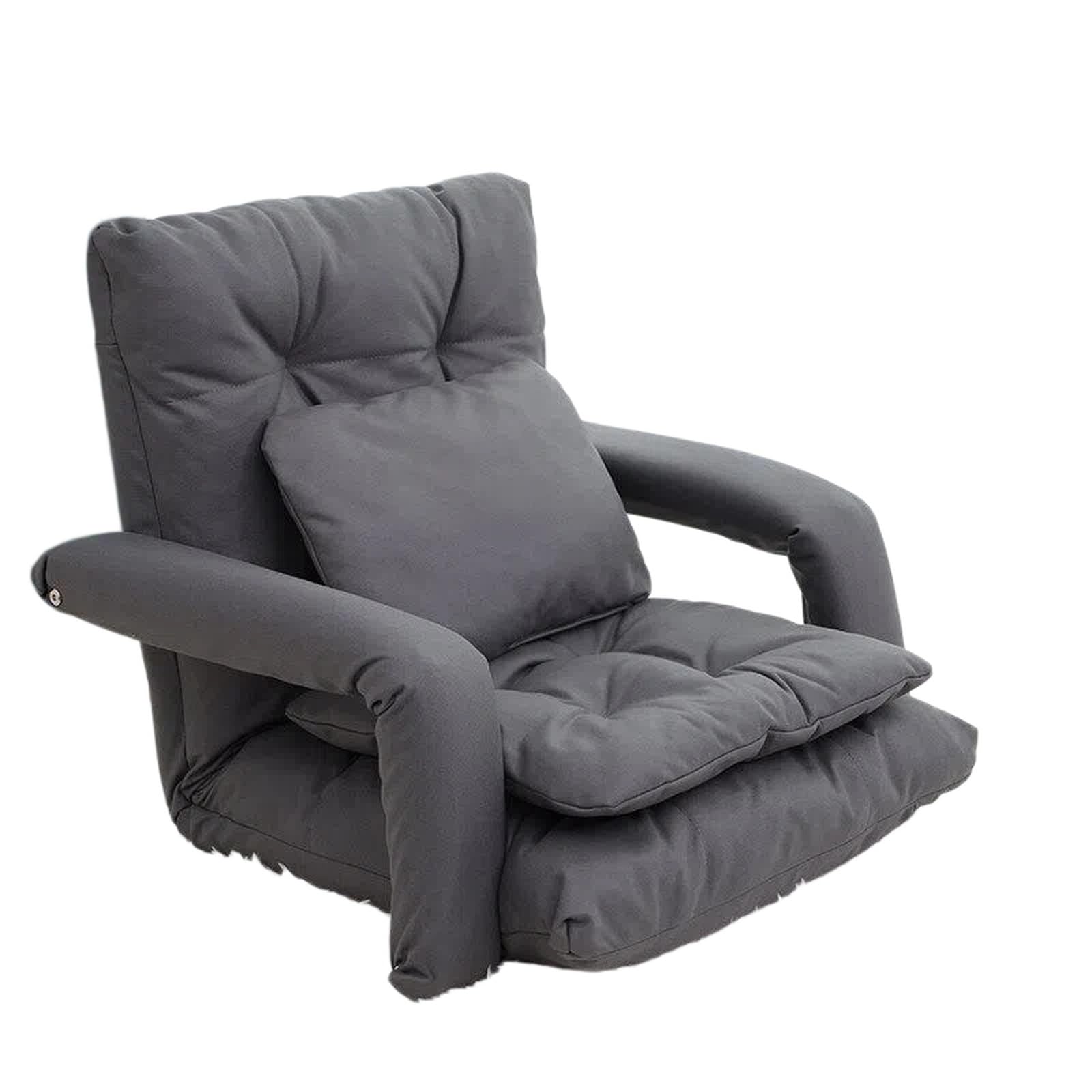 WQQYU6HKF sofa chair Lazy Sofa for Sleeping and Reclining Single Tatami Floor Seat with Bed Backrest living room chair(Gris)