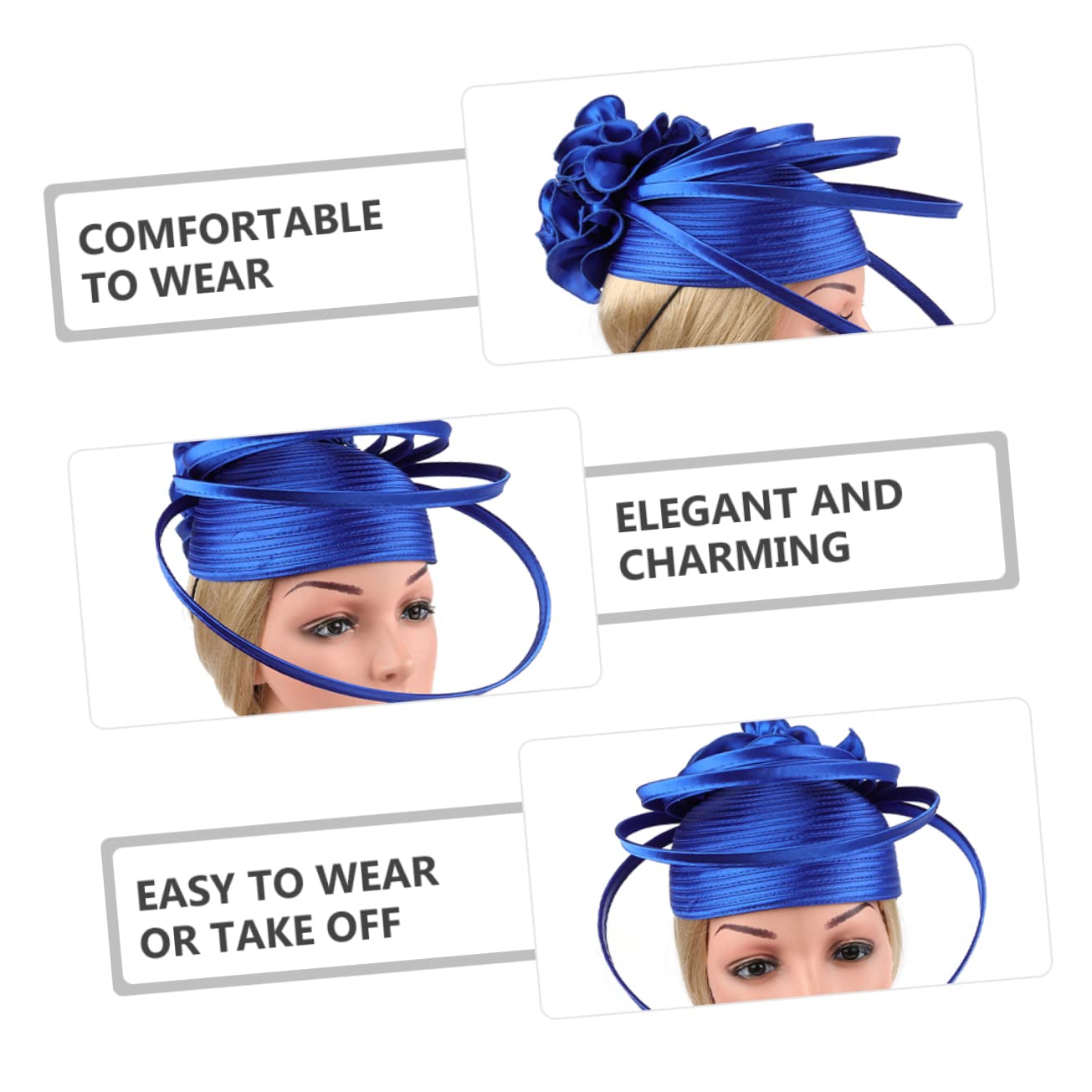 Beavorty 2pezzi Fascinator per Tea Party e Matrimonio Cappello Femminile Elegantper Banchetto Accessorio da Sposa Leggero per Eventi e Performance Teatrali