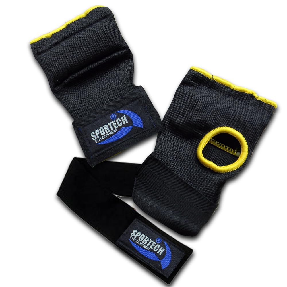 Fasce Sotto Guantoni Boxe Imbottite, Polsini Palestra per Bendaggi e Protezione Mani Ideali per Sottoguanti Pugilato, Guanti FitBoxe, Allenamento Kickboxing, Muay Thai, MMA
