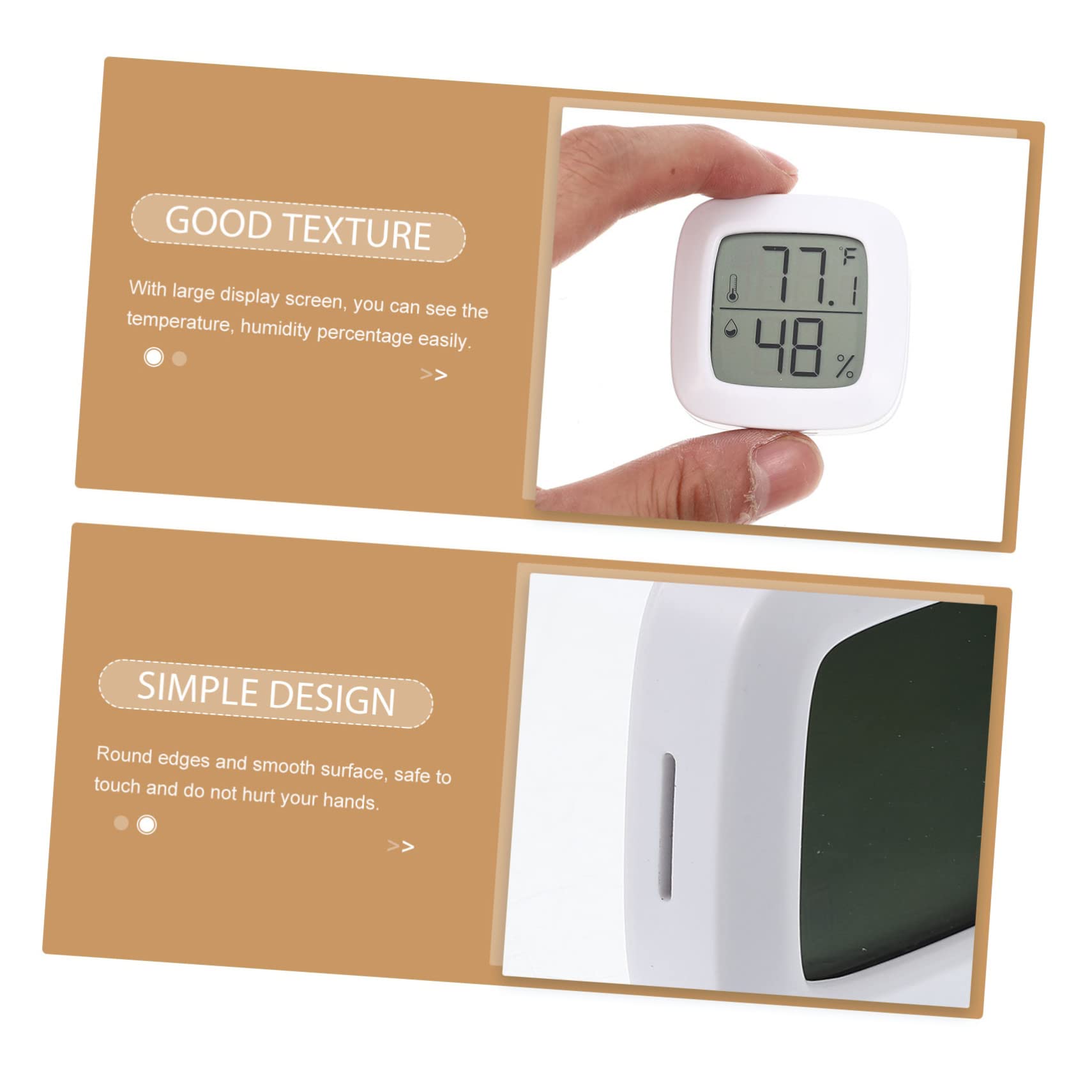 VANZACK 5 Piezas Medidor de temperatura y humedad para reptiles medidores de temperatura digitales acuario digital termometro bebe reutilizable mini termómetros geco