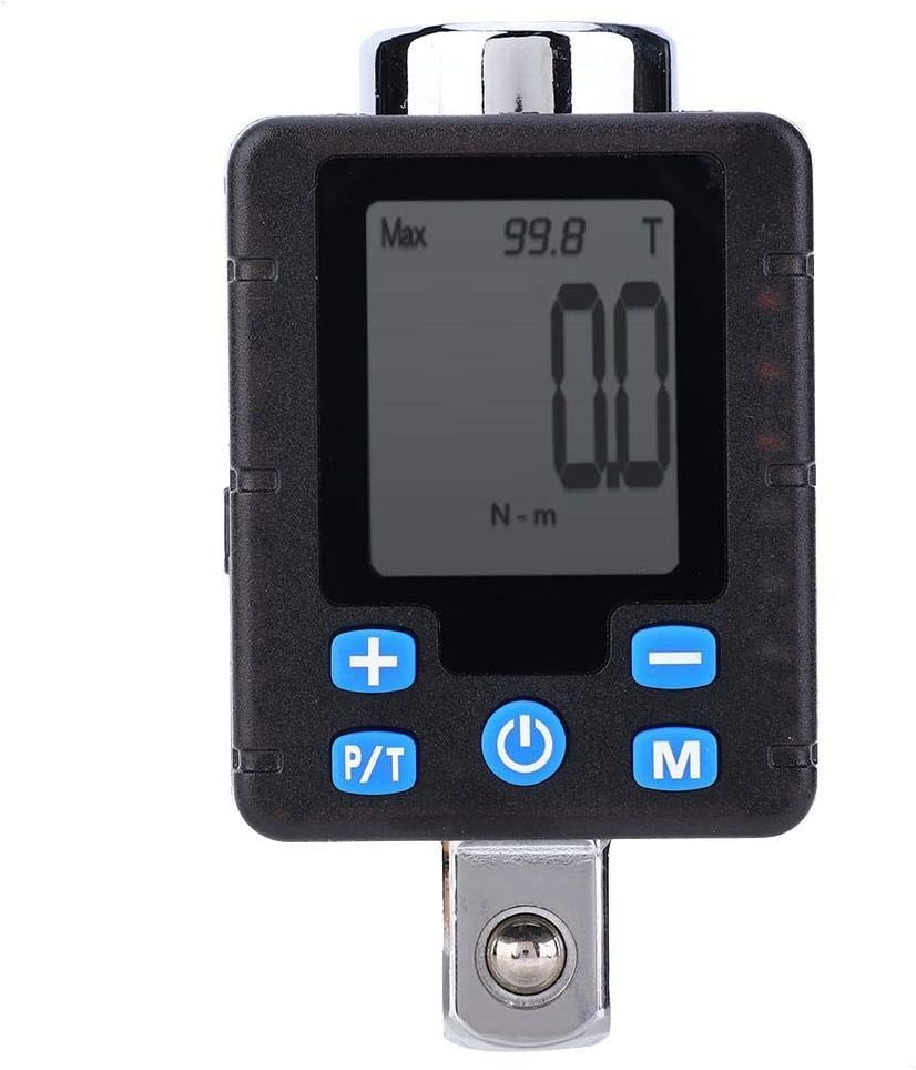 Torque Wrenches Adapter,Electronic Digital Display Torquemeter Adjustable Torque Meter,Wrench Socket Tool Steel Torsion Measuring Meter Tester