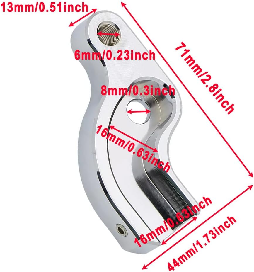 Motorcycle Neutral Gear Assist Neutral Support Assist Stand Aluminium Alloy Shifting Stabilize Compatible with Harley-Davidson Road Glide Special FLTRXS 2017-2024 Extension Bracket, White
