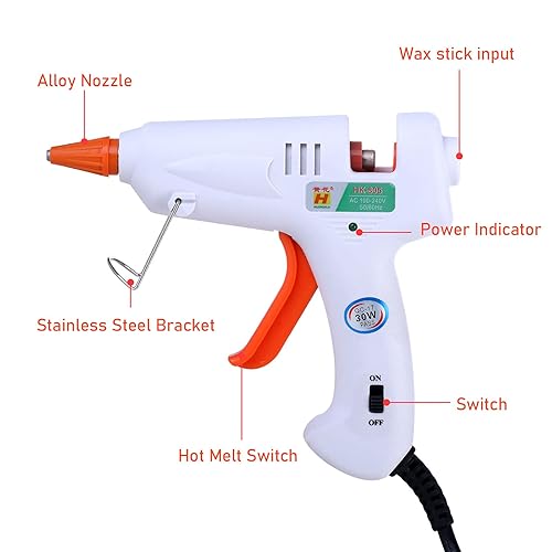 Miniatura 5 de AHIER - Varillas de cera de sellado con pistola de pegamento, varillas de pegamento para sello de cera dorado champán para sello de cera retro