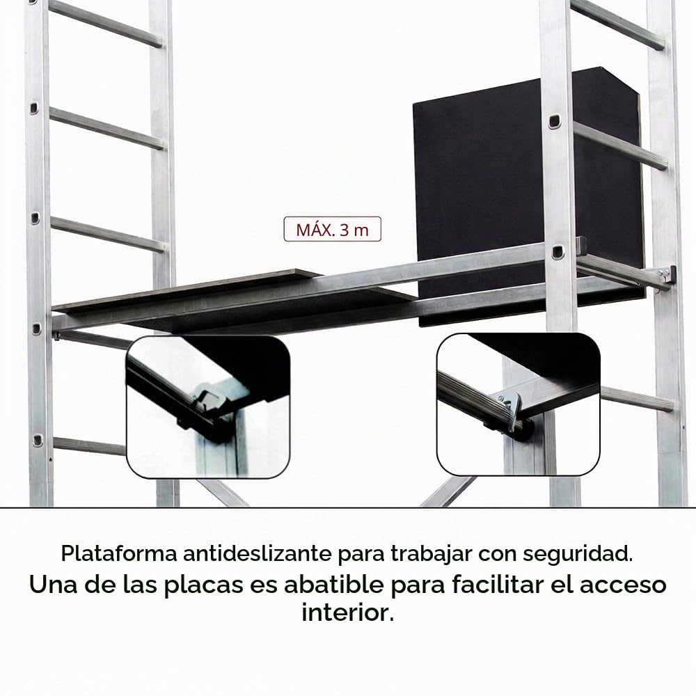 ETRA Andamio de aluminio altura de trabajo 5m