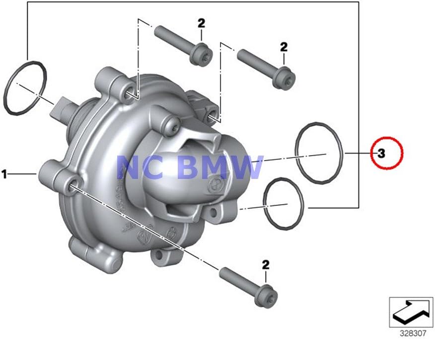 BMW Genuine Motorcycle Water Pump ORing Set A40 K1600GT