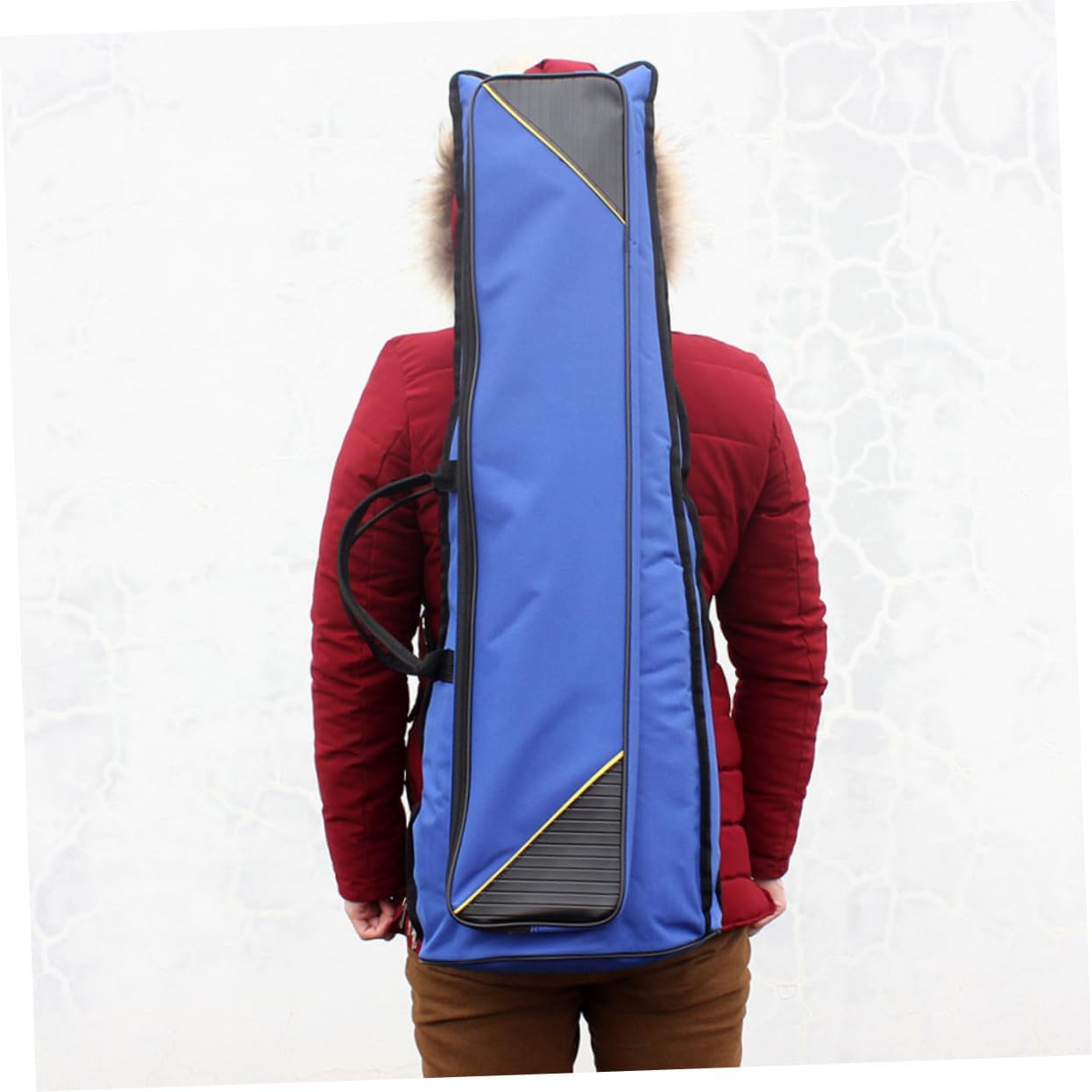 Thickened Oxford Cloth Trombone Storage Bag Blue Protective Carrying Case for Tenor and Alto Trombones Sturdy Musical Instrument Bag