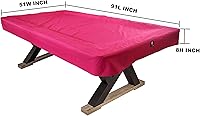 Vista 2 de Cubierta de mesa de billar de lona de poliéster 600D resistente de 7/8/9 pies (7 colores disponibles) (rojo vino, 7 pies)