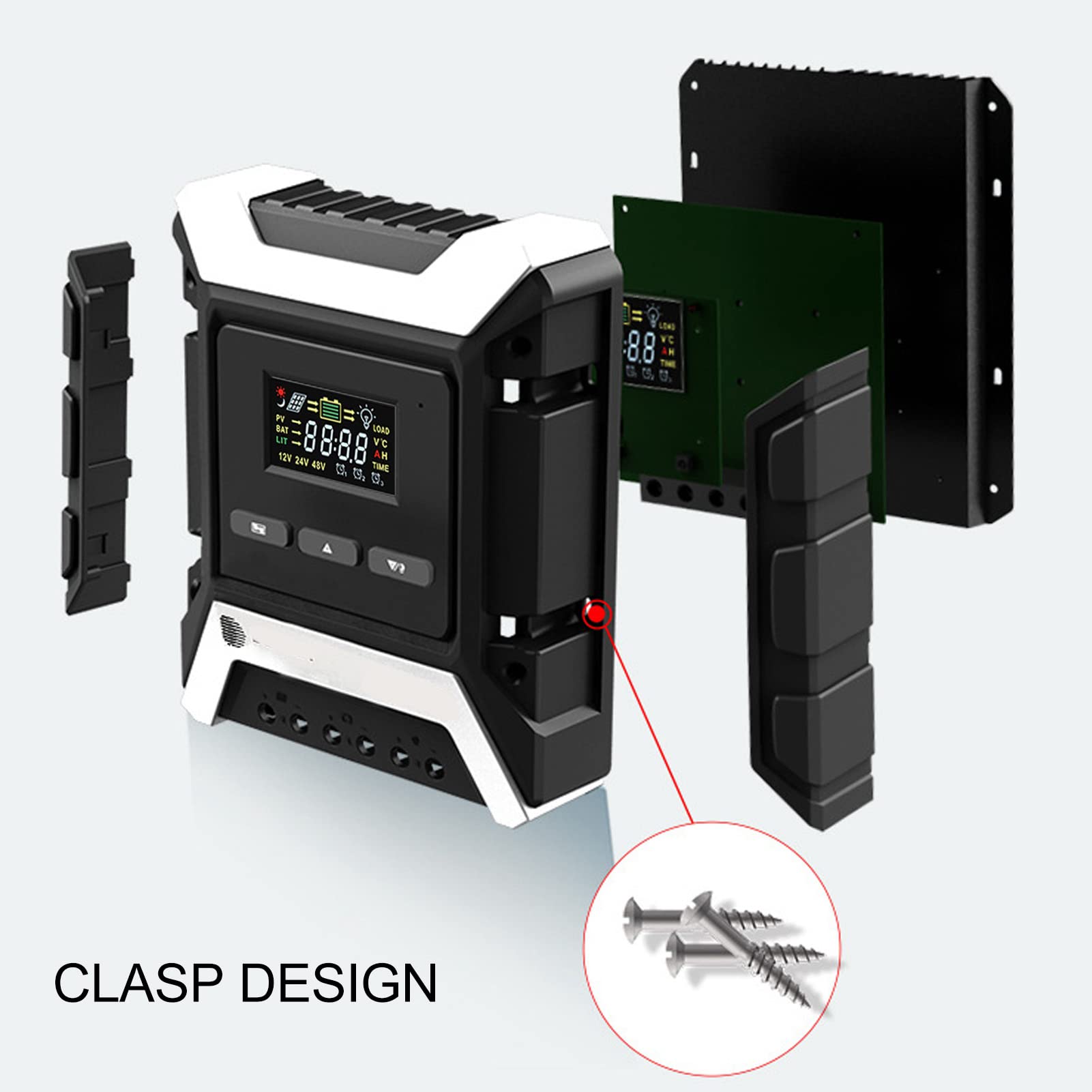Kontroler ładowania słonecznego MPPT z automatyczną identyfikacją 12 V 24 V 48 V (mppt-30A)