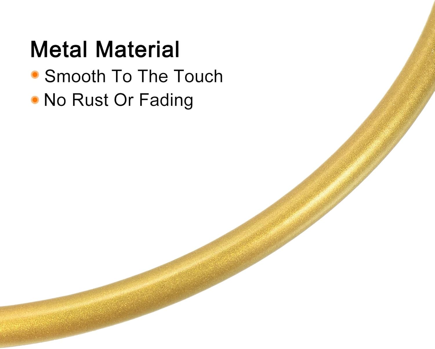PATIKIL 16 Inch Round Metal Floral Hoop, 2 Pcs Plated Wreath Frame Macrame Ring, for Wedding Geometric Decor Party Wall Hanging, Gold Tone