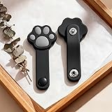 Cute Cartoon Cat Paw Cable Winders – 2 Pack Earphone & Charging Cable Organizer, Portable Spiral Desk Storage for USB, Headphones, Phone Chargers, Practical Cable Tie Accessories (Black 2pcs)