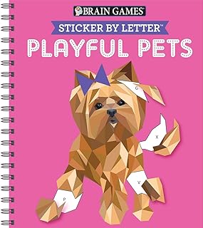 Brain Games - Sticker by Letter: Playful Pets (Sticker Puzzles - Kids Activity Book)