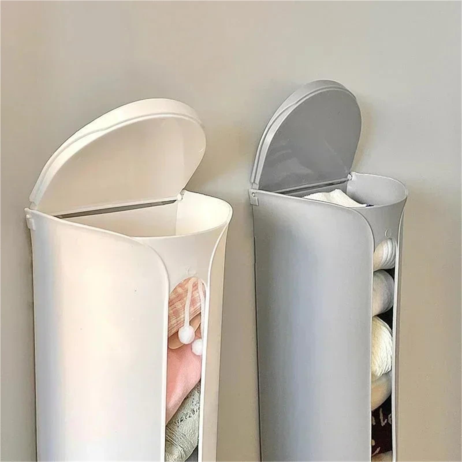 Caja de Almacenamiento Bolsas Basura for Colgar en la Pared, Organizador plástico for Cocina, dispensador for baño, Accesorios, 2 uds(Gray)