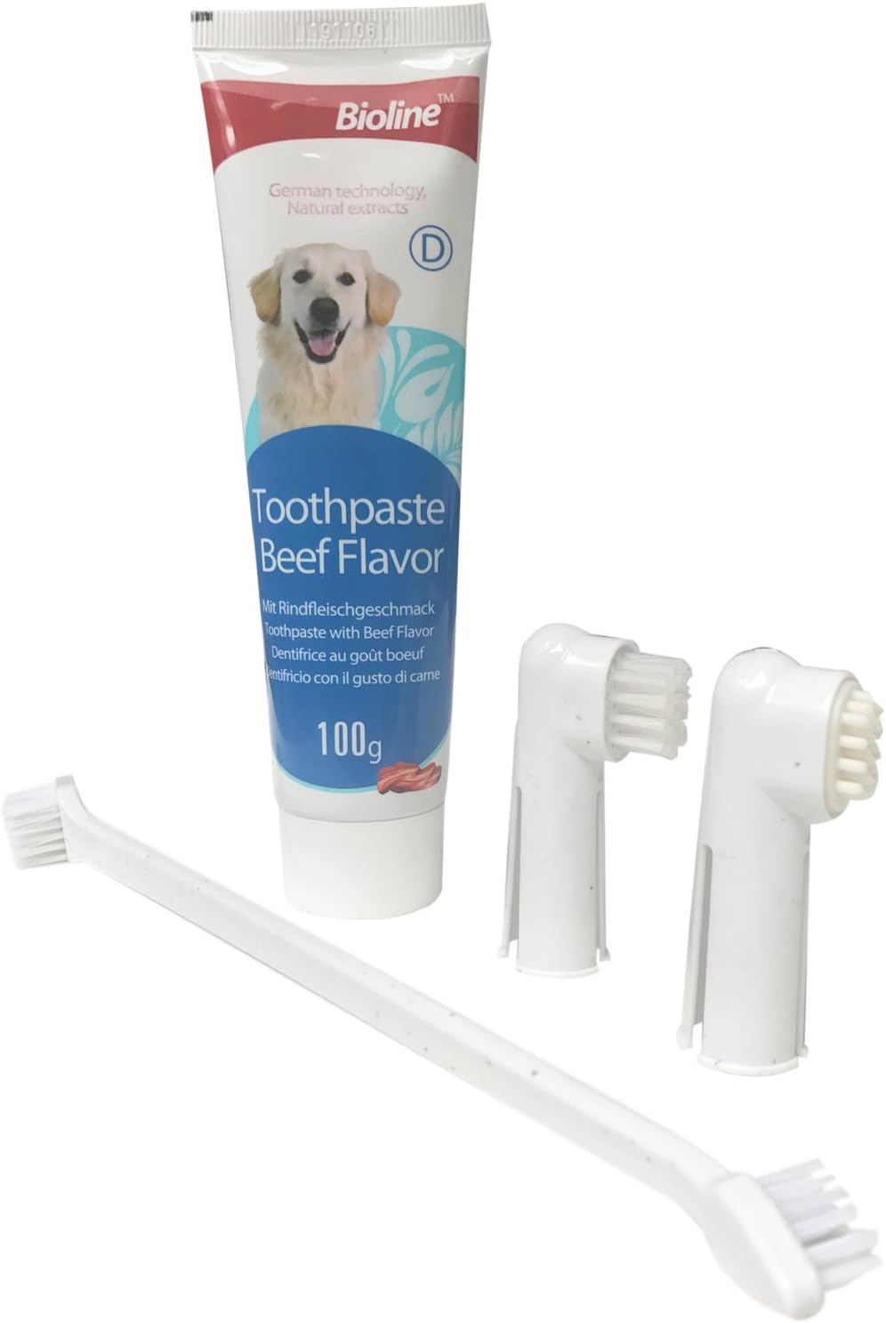 Dental Care Kit For Dogs – Pet Oral Hygiene – Toothpaste For Dogs With Beef Flavor – Pet Supplies – Healthy Teeth And Gums – Beef Dental Toothpaste For Dogs – Teeth Cleaning Products