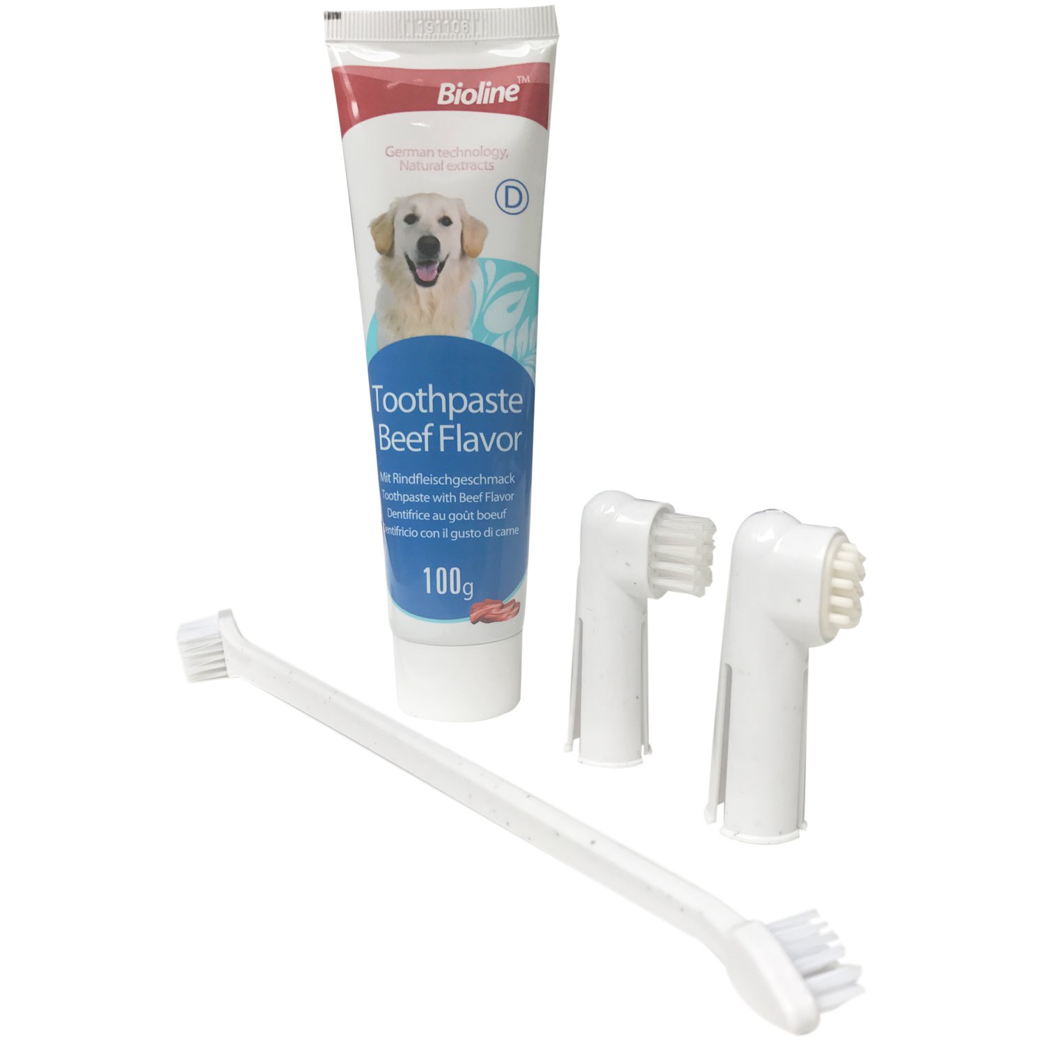 Dental Care Kit For Dogs – Pet Oral Hygiene – Toothpaste For Dogs With Beef Flavor – Pet Supplies – Healthy Teeth And Gums – Beef Dental Toothpaste For Dogs – Teeth Cleaning Products