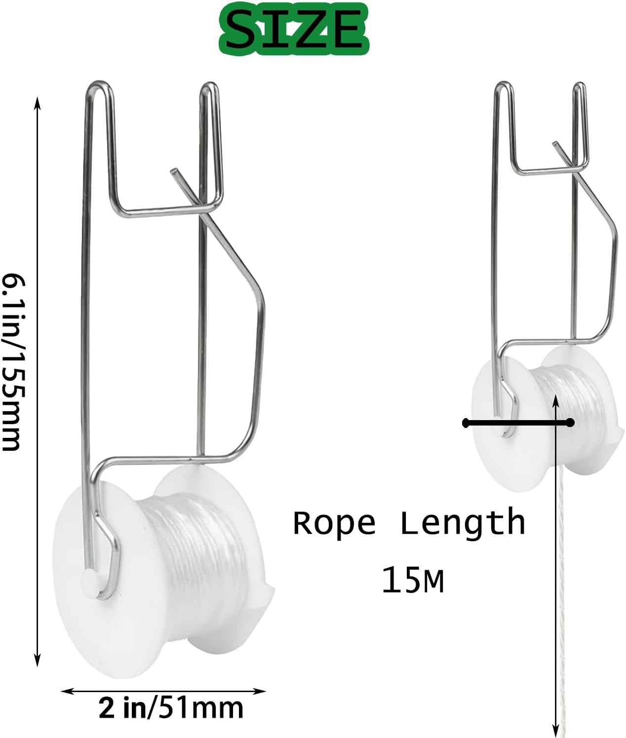 Tomato Support Hooks with String,20 Pack Tomato Trellis Roller Hooks with 49.2FT String for Plant,Greenhouse Tomato Flower Vine Twine Crop Trellis Kit Plant Roller Hook