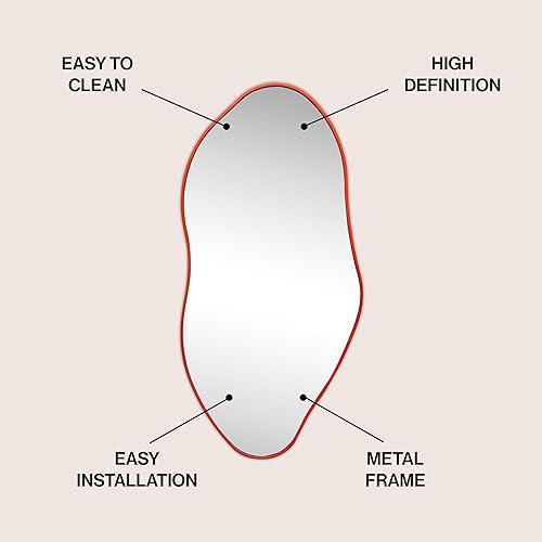 Miniatura 2 de JONATHAN Y MIR200B Everly - Espejo de pared decorativo con marco irregular grande de 20 pulgadas de ancho x 42 pulgadas de alto, para baño, sala de