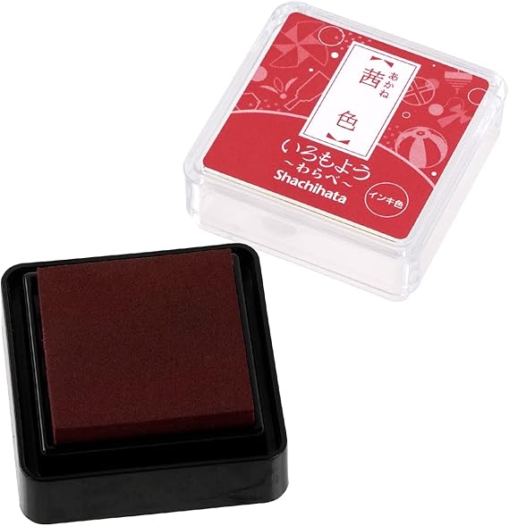 Amazon.co.jp Shachihata HACS1DR Iromoyo Warabe Stamp Pad, Akane Iro