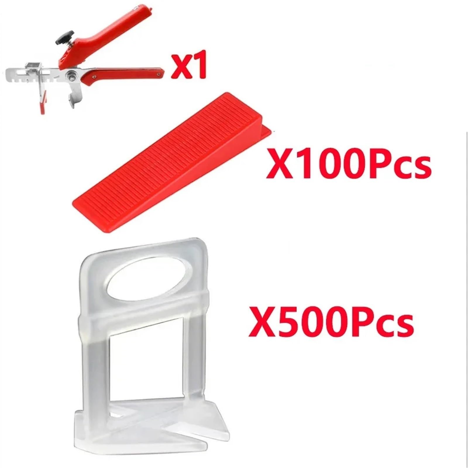 Sistema de nivelación profesional baldosas cerámica for pared y suelo, 601 piezas, clips, apilador, espaciador, kit for colocación, herramientas construcción Para Paredes De Pisos(2.50mm)