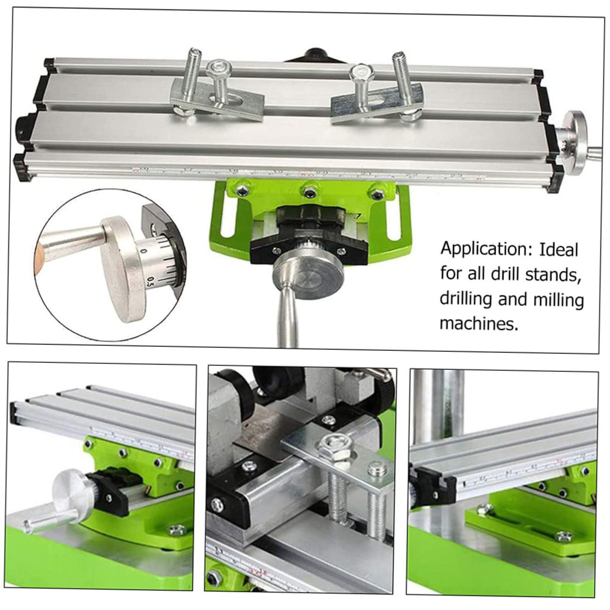 HOMSFOU 2sets Mini Trapano Da Tavolo Con Supporto Multifunzionale Per Fresatrice e Lavorazione Struttura Compatto e Preciso Utile Per Hobby e Fai Te