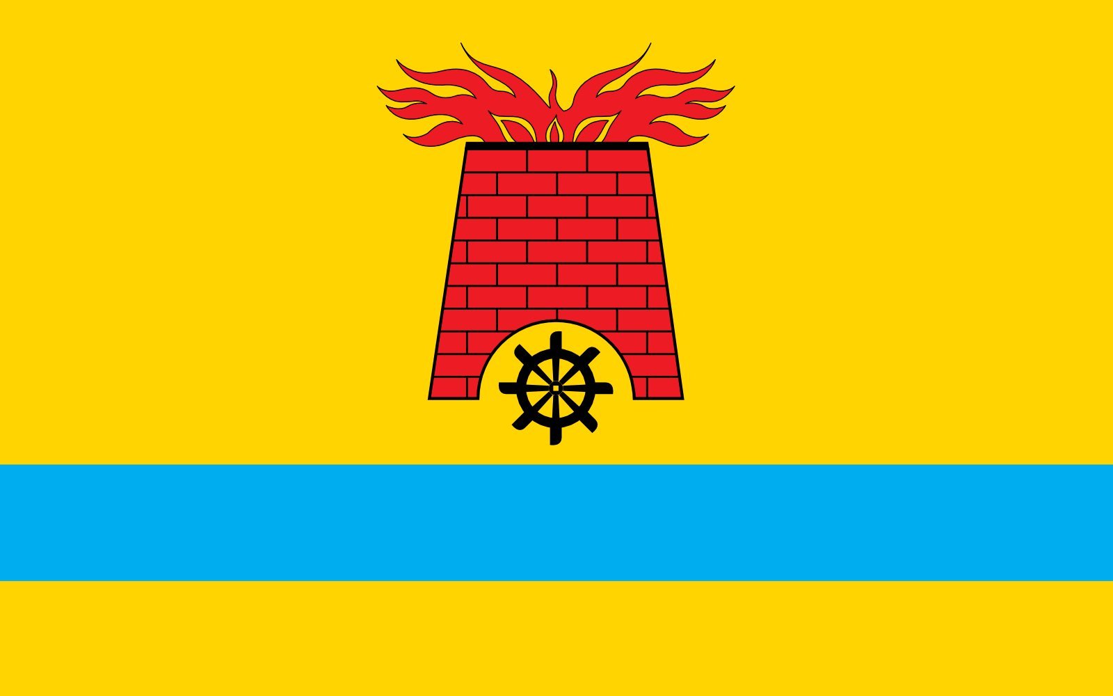 Drapeau large POL gmina Panki grand format horizontal extérieur