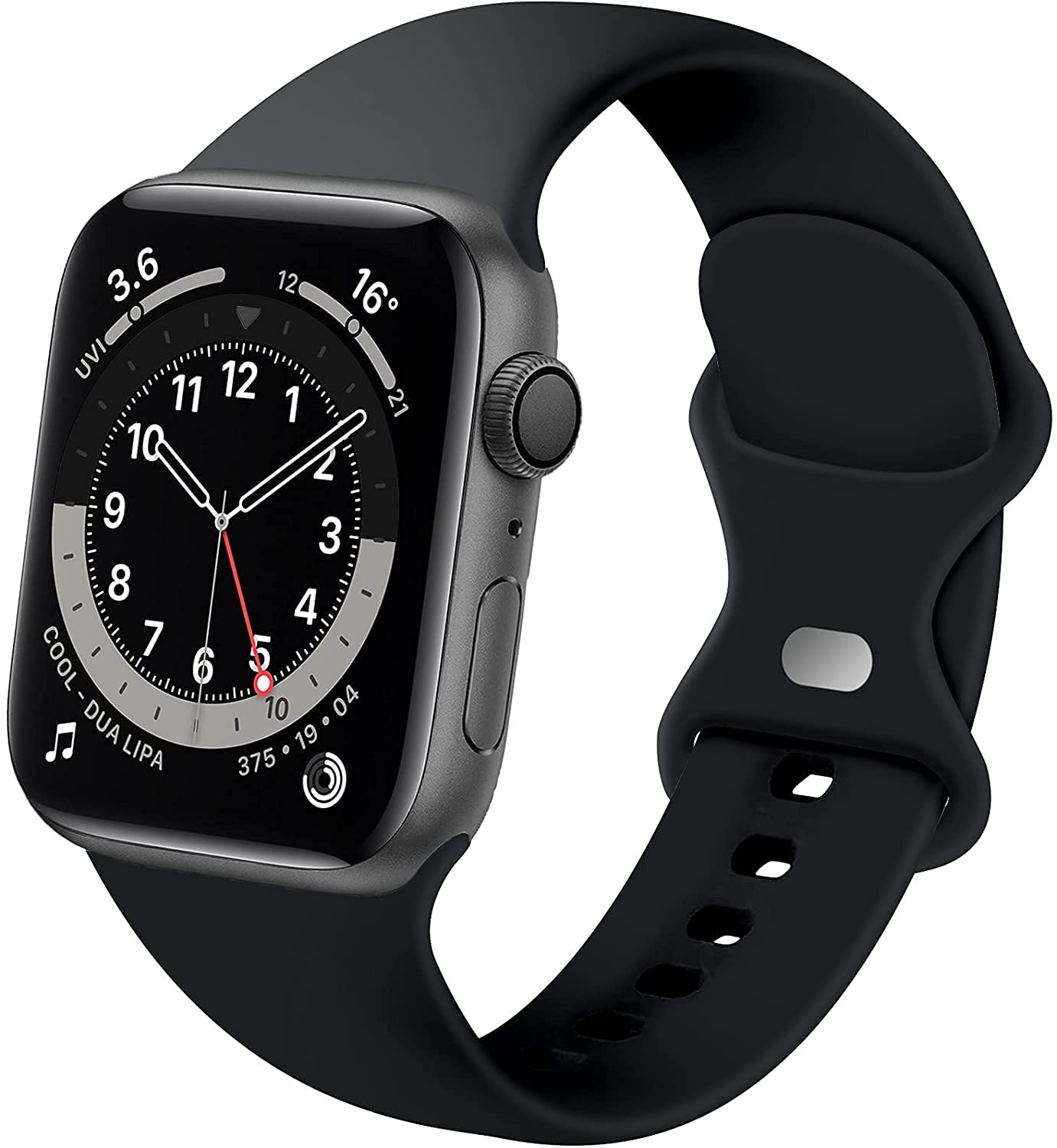 ZNZN Silicone Band Compatible for Apple Watch Band 38mm 42mm 40mm 44mm 41mm 45mm, Soft Replacement Strap Sport Wristband for iWatch SE Series 7/6/5/4/3/2/1 Women Men Sport (Black, 38,40,41) (B0B18FR5CL) Amazon Price History, Amazon Price Tracker
