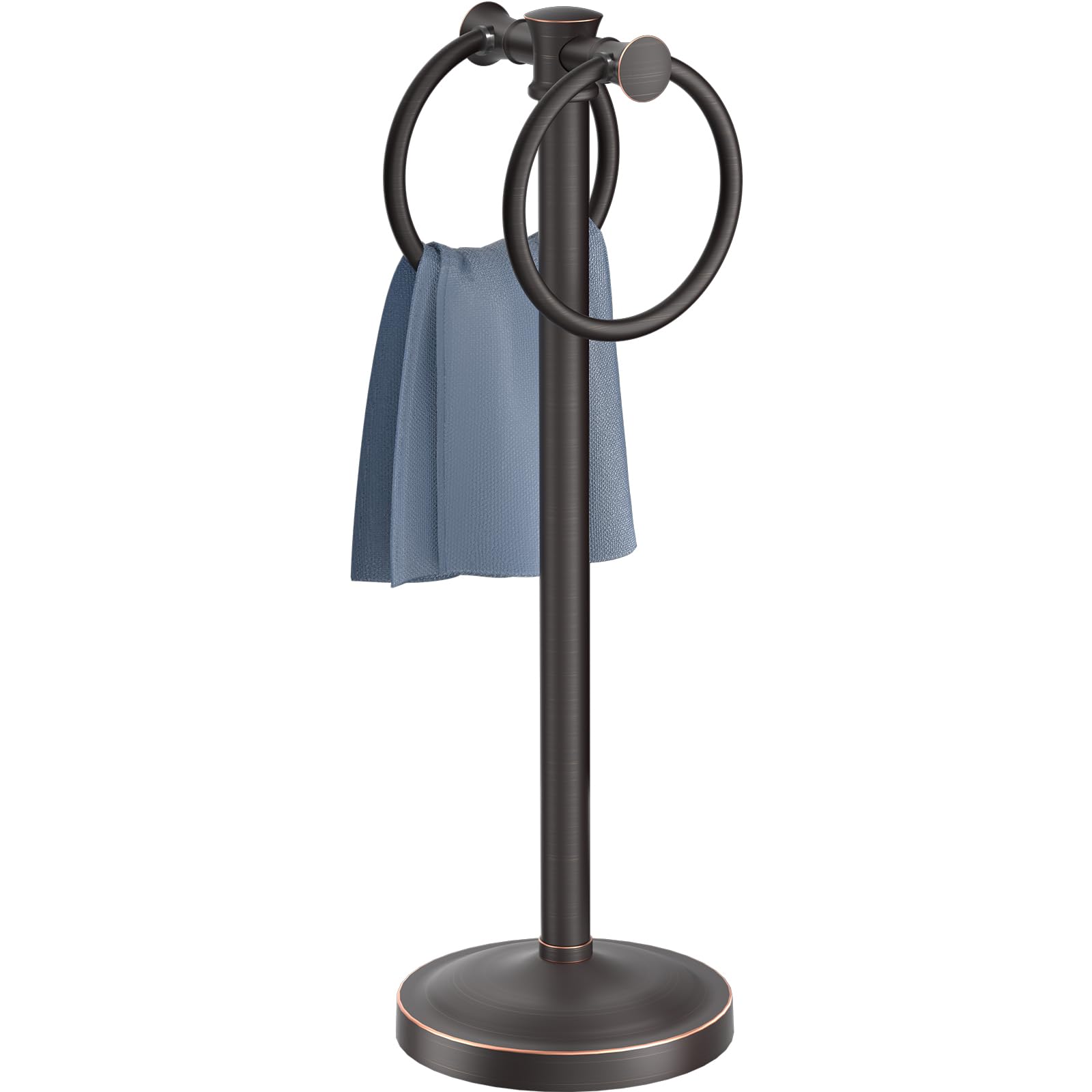 Portasciugamani Autoportante Hoimpro Da 43,7 Cm Con Anello - Bronzo Lucidato A Olio - Per Bagno E Cucina