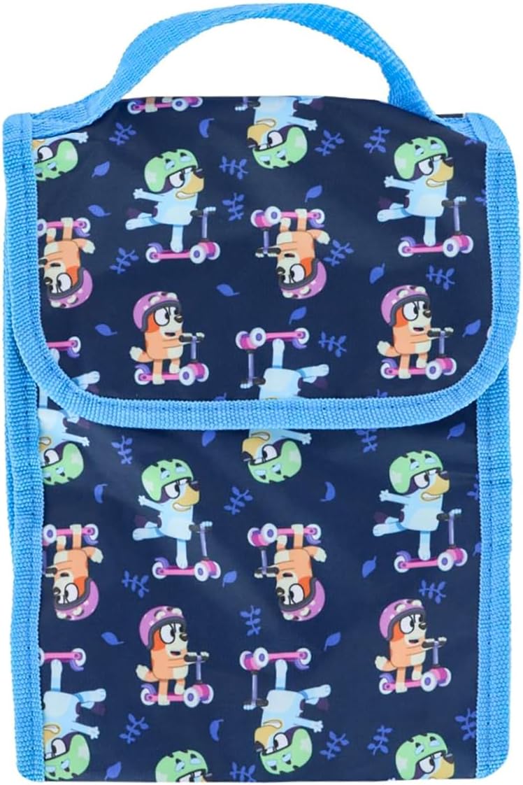 Kids Disney Bluey and Bingo Backpack with Lunch bag and Accessories Set, Navy