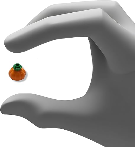 Miniatura 4 de LEGO Accesorios - Calabazas naranjas con tallos verdes brillantes (paquete de 8) juguetes de construcción espeluznantes Jack-0-Lantern para mayores