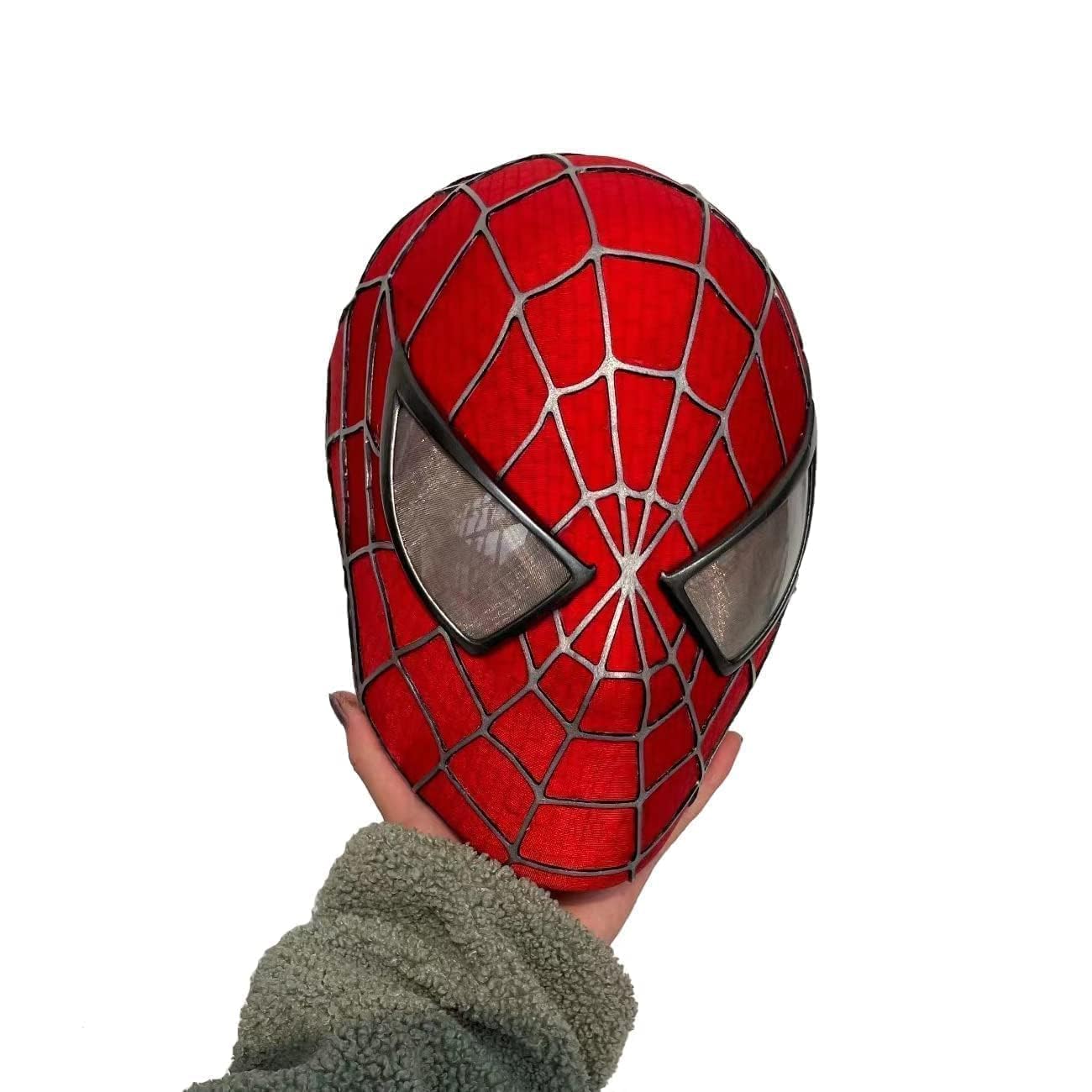 Spider Hero Cosplay Mask with Removable Lenses, Stretch Fabric Full Face