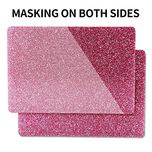 Image of Acrylic Sheets Both-Side Glitter Acrylic Sheets 1 /8 Thick for Laser Cutting Engraving Plexiglass Sheets for Art Design Crafting DIY Home Decore Festival Ornaments (2, Pink, 12x12inch)