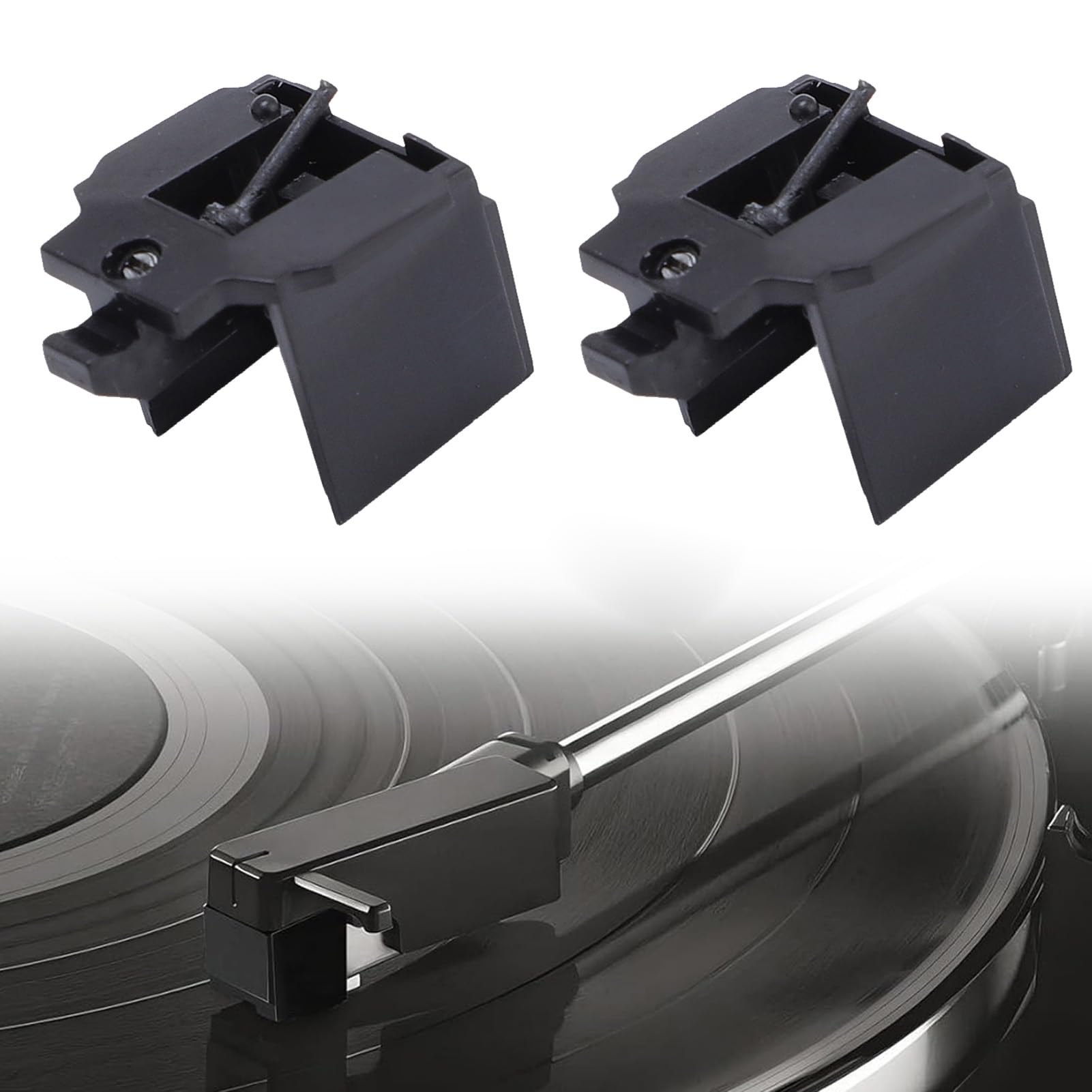 ATN3600L Record Player Needle Replacement, Record Player Needles Compatible with AT LP60, AT L60X, AT LP60XBT, AT LP60 USB, AT LP2D, AT LP2D USB, AT PL50 and AT PL300 (2PCS)