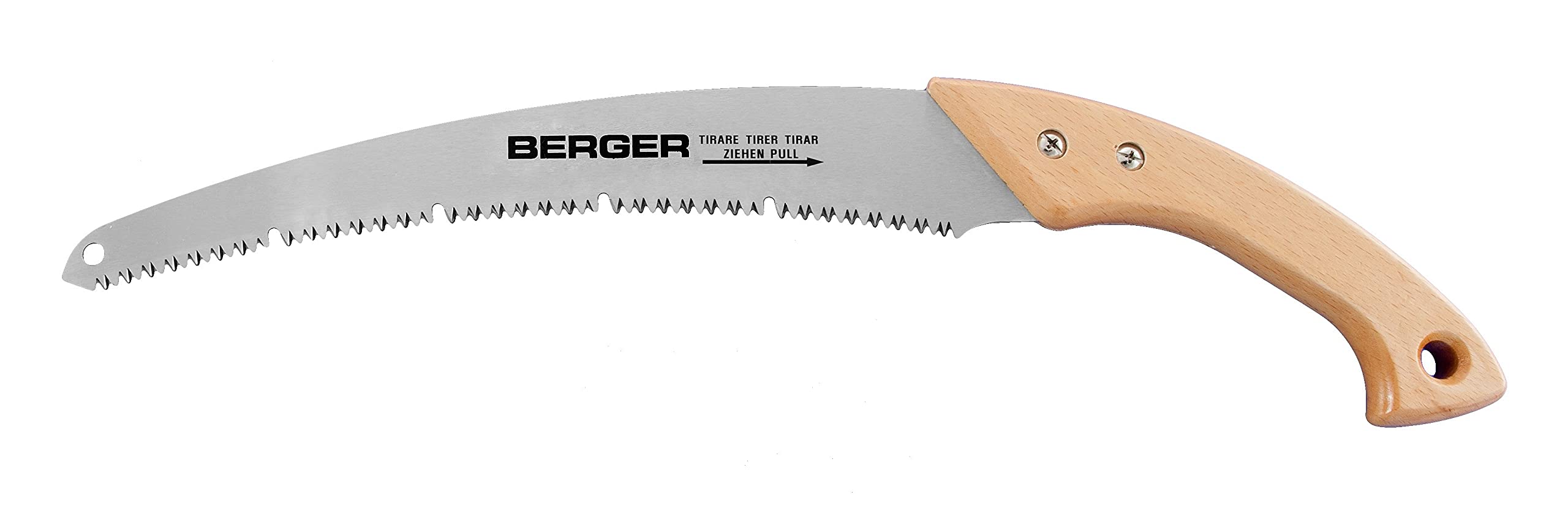 Berger - Serrucho (mango de madera, hoja intercambiable, triscada, 330 mm)