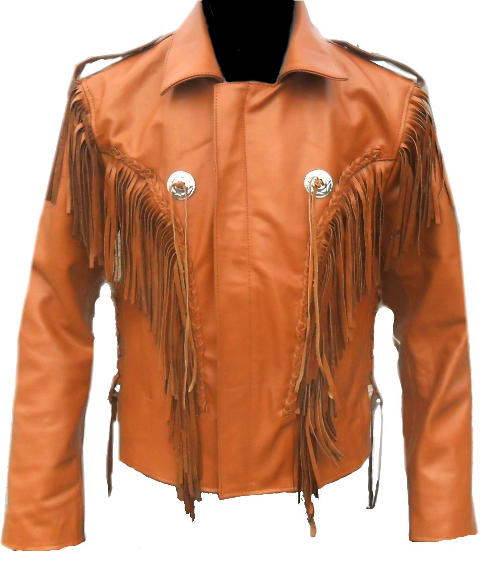Classyak Western Indian Real Leather Cowboy Jacket, Xs-7xl