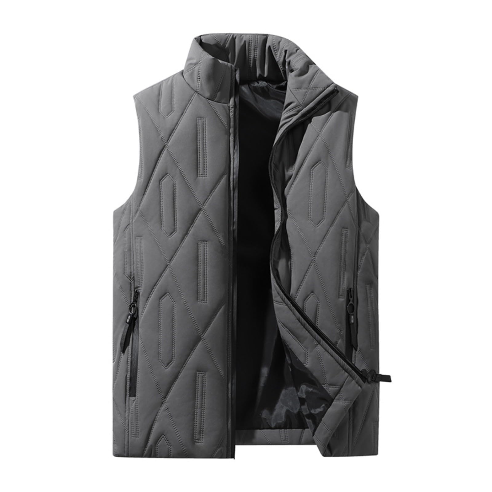 Stockerpoint - Gilet da lavoro in softshell, da uomo | Gilet da moto, in lino, estivo, traspirante, in pelle bovina, trapuntato, traspirante