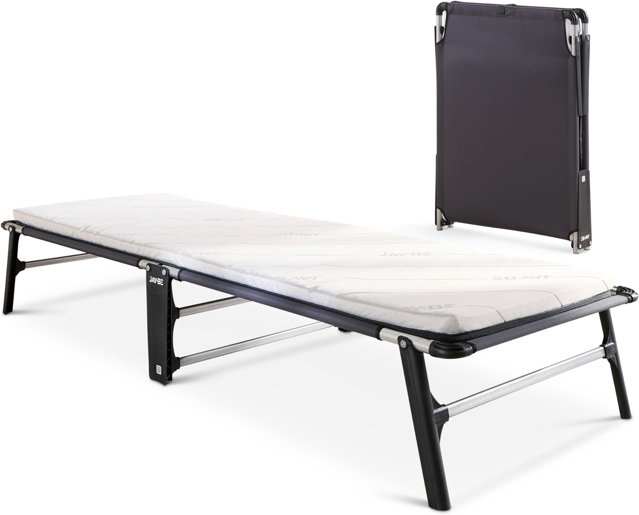 JAY-BE CE70 Compact Folding Bed with Comfort Mattress, Single