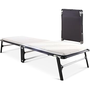 Jay-BE CE70 Compact Folding Bed with E Fibre Mattress - Single - Red Mahogany