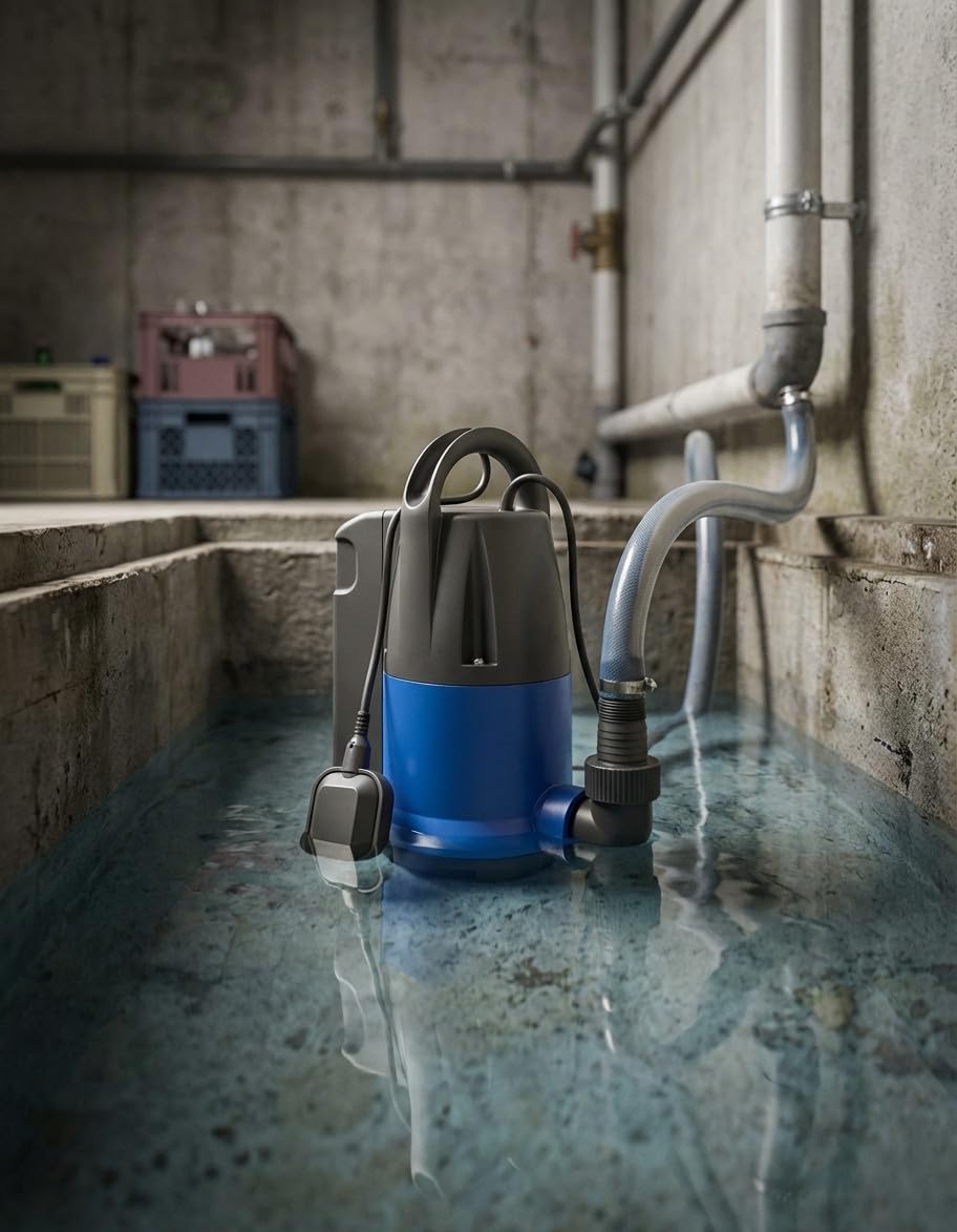 Suinga Bomba Achique Sumergible Aguas Limpias XKS-557P | 550W 10000 L/H | Interruptor De Nivel Vertical | Uso Continuo Aguas Limpias o Ligeramente Cargadas | Elevacion 8 Metros
