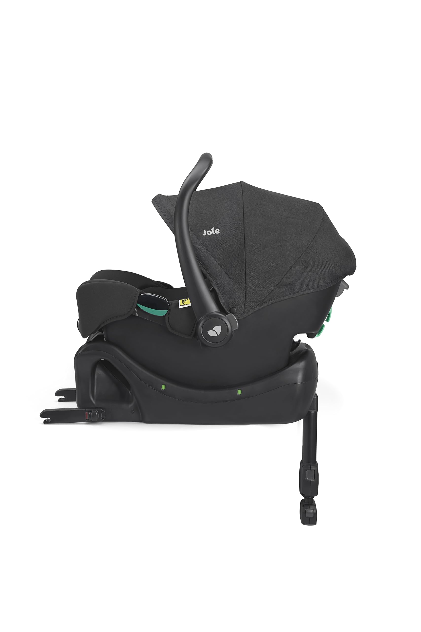 JOIE – I-SNUG 2 – Coque bébé i–Size – Naissance à 75 cm (0–12 mois) – Compatible Isofix (base vendiue séparement) ou ceinture – Légère 3,35 kg – conforme ECE R129, capote UPF50+ – Coloris Raven