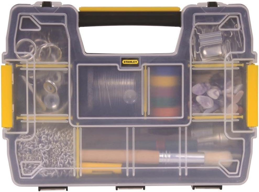 STANLEY SortMaster Organizer Box With Dividers, Light, 1-Pack (STST14021)