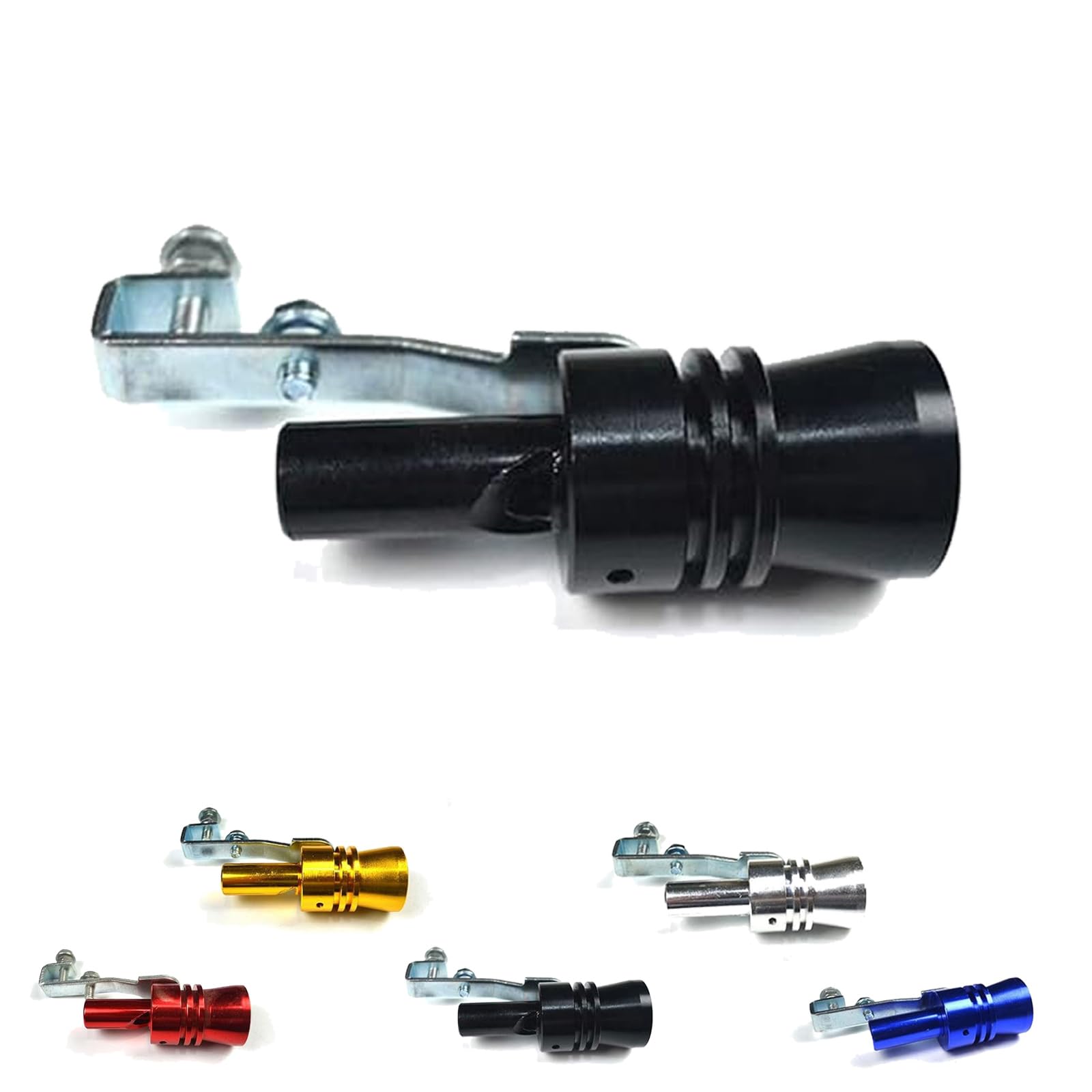 Turbo Sound Whistle Simulator, 4.05" x 2.32" Aluminum Turbo Sound Whistle Exhaust Muffler Sound Booster, Car Roar Maker Tail Pipe Whistle, Universal