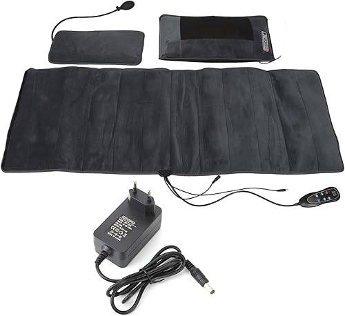 Miniatura 9 de Esterilla multifuncional de masaje de cuerpo completo con calor, 10 cabezas de vibración, cojín masajeador de amasamiento (EE. UU.)