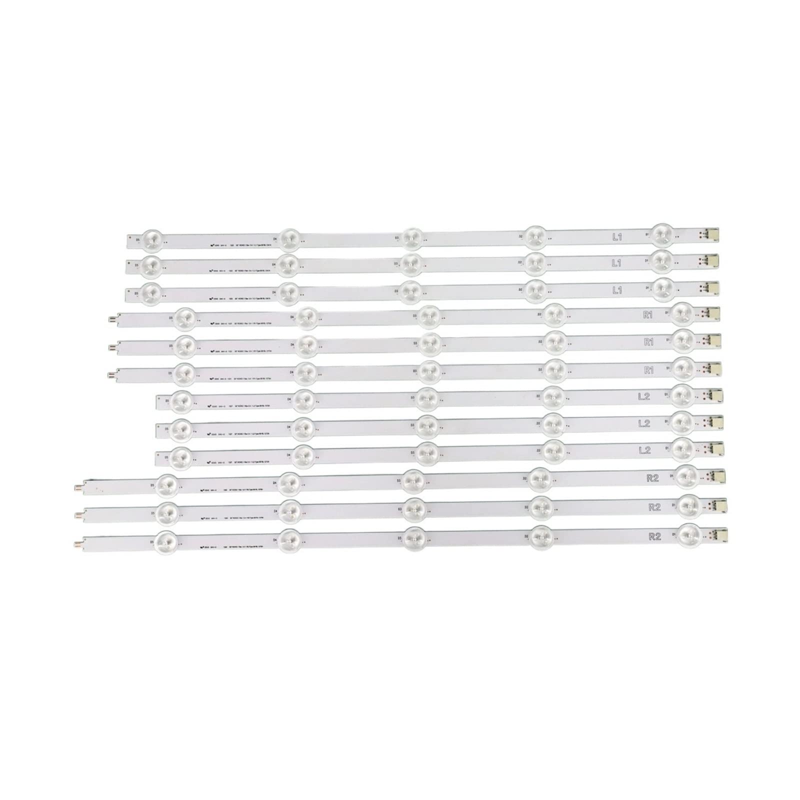 CARZE 12pcs X 50 Inch LED Backlight Strip Fit For LG 50" TV 50LN5400 50LA620V 6916L-1276A 1273A 1272A 1241A 10-LEDs TV Backlight Strips