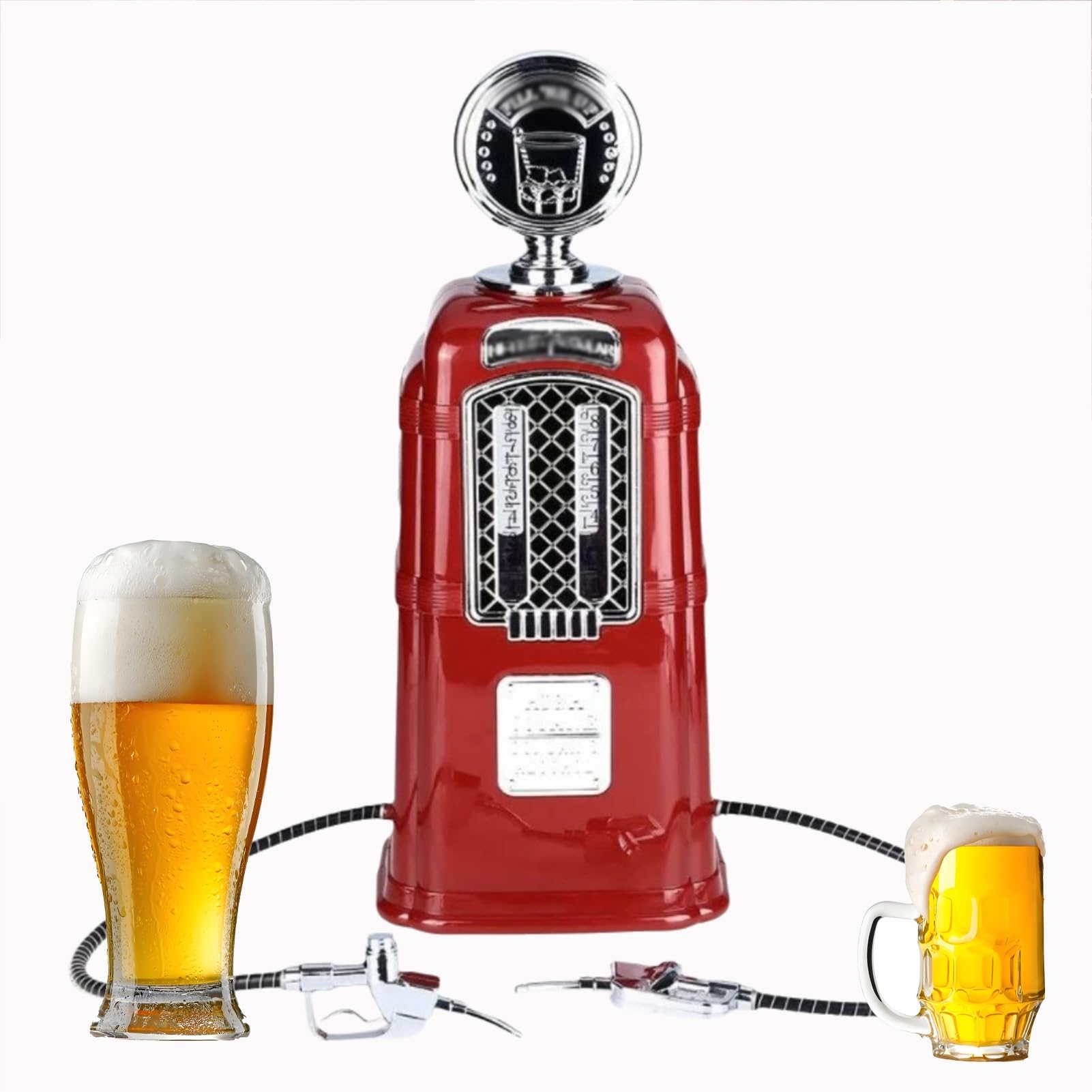 Dispensador de Bebidas de Vino de Doble Boquilla, Decoración Espacial de Doble Boquilla de 1000 Ml, Adecuado for Whisky, Vodka, Cócteles y Otras Bebidas.
