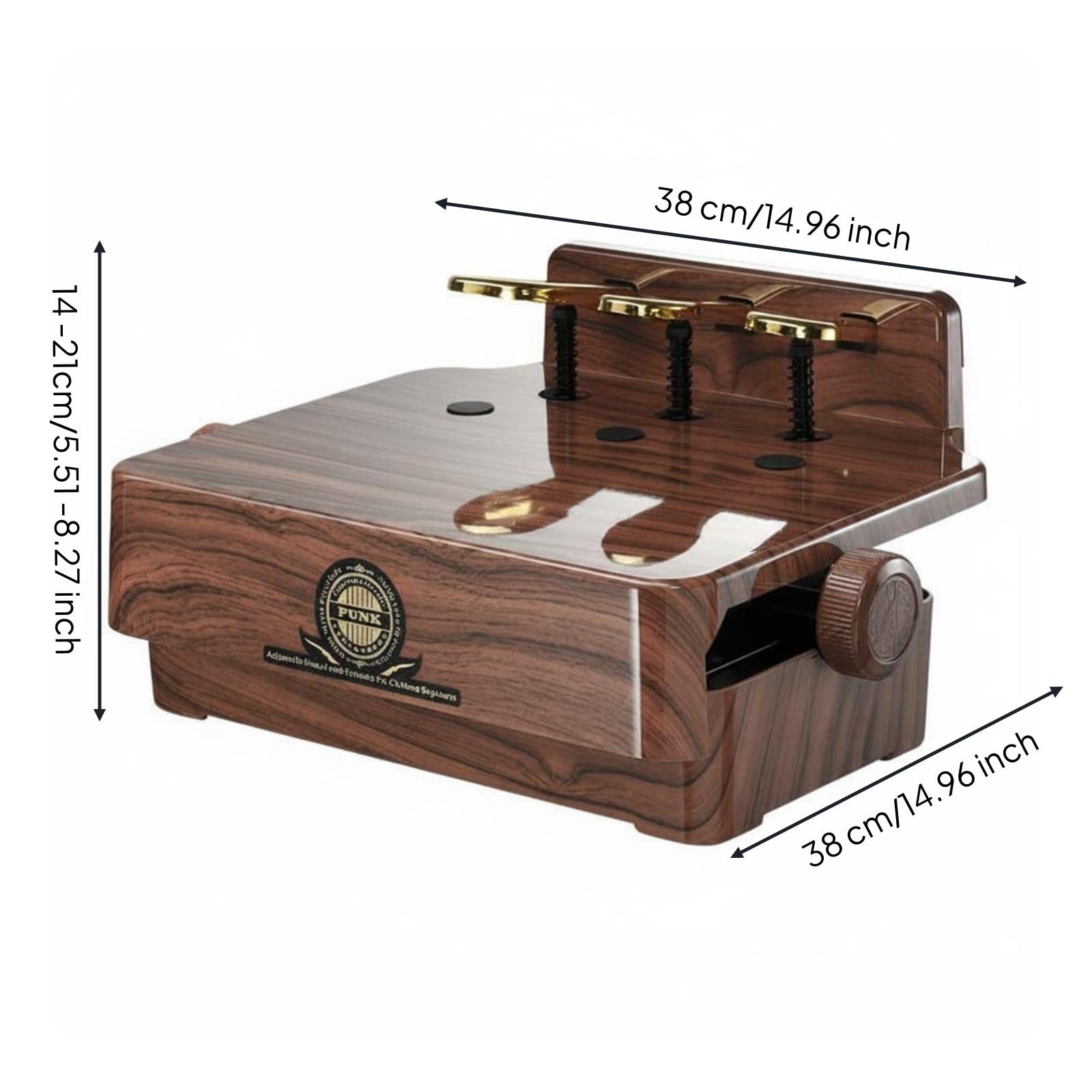 Piano Pedal Riser per Bambini Supporto Regolabile Accessorio Pedale Pianoforte Base Stabile Adatto per Lezioni Pratica Musicale E Formazione Domestica, Marrone Noce
