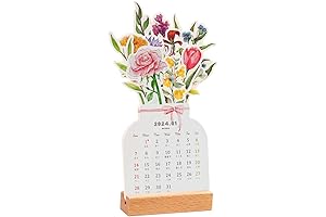 2024 Bloomy Flower Desk Calendar