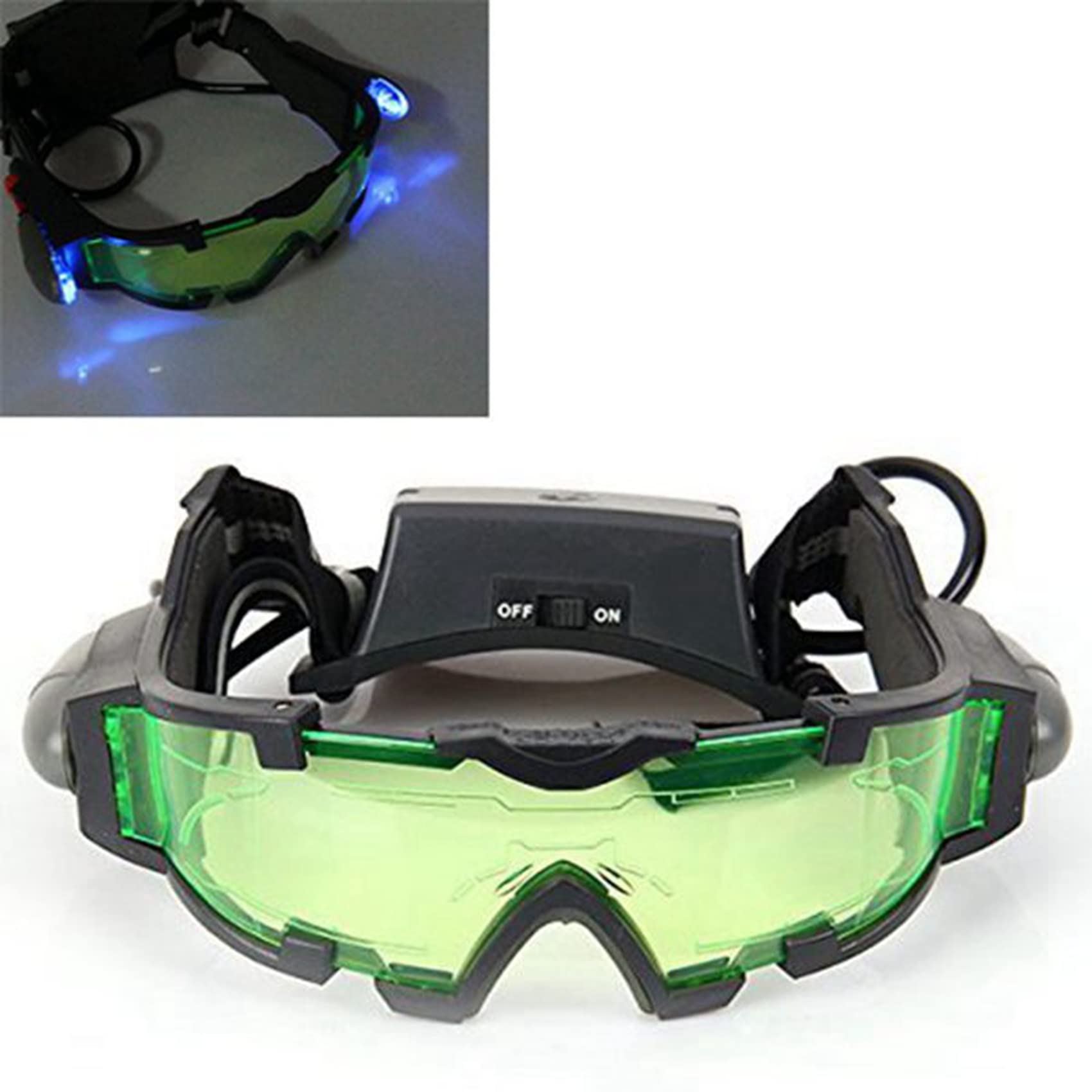 3X Gafas de Vision con LED de Manera de Tiron hacia Fuera para Actividades Nocturnas, Especialmente para Juegos Infantiles