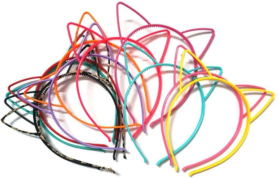 SALOCY Cat Ear Headbands for girls,15 PCS